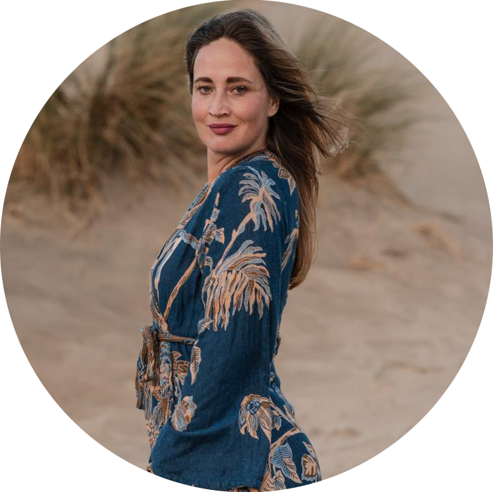 Manja strand blauwe jurk